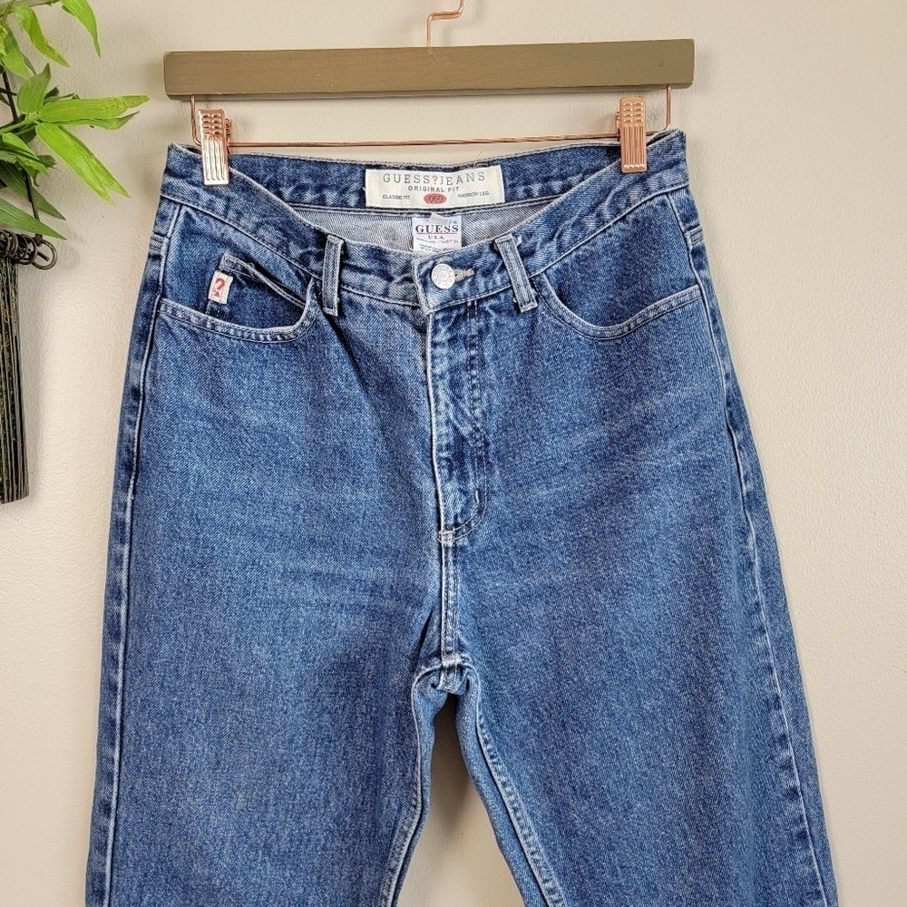Vintage Guess Jeans Original 050 Classic Fit Narrow Tapered Leg High Rise Mom - Picture 6 of 11